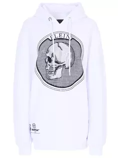 Худи хлопковое с принтом Philipp Plein