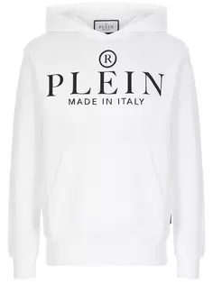Худи хлопковое с принтом Philipp Plein