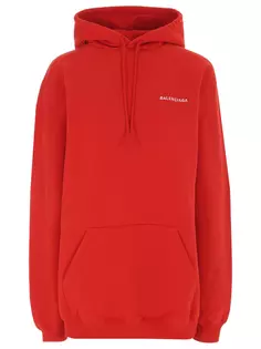 Худи-оверсайз хлопковое с принтом Balenciaga