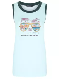 Майка хлопковая с принтом Dolce & Gabbana