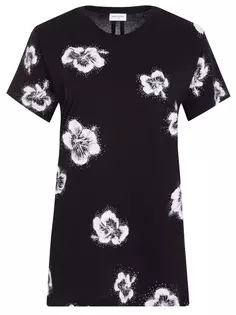 Хлопковая футболка с цветами Saint Laurent