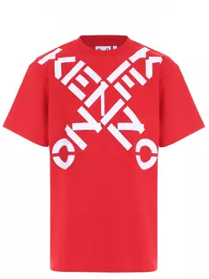 Футболка хлопковая с принтом Kenzo