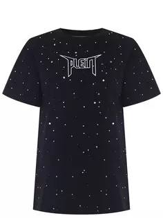 Футболка хлопковая со стразами Philipp Plein