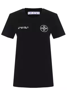 Футболка хлопковая с принтом Off White