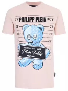 Футболка хлопковая с принтом Philipp Plein