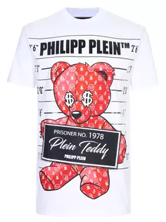 Футболка хлопковая с принтом Philipp Plein