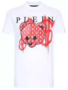 Футболка хлопковая с принтом Philipp Plein