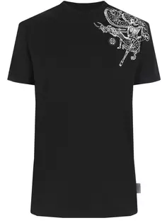 Футболка хлопковая с принтом Philipp Plein