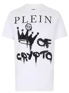 Футболка хлопковая с принтом Philipp Plein