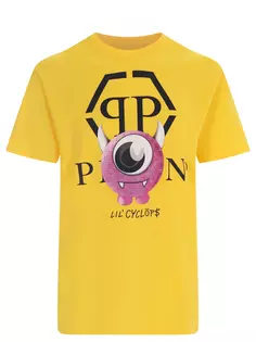 Футболка хлопковая с принтом Philipp Plein