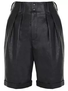 Шорты кожаные Saint Laurent