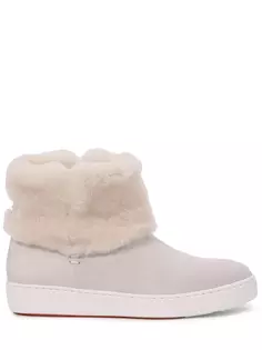 Полусапоги с меховой отделкой Santoni