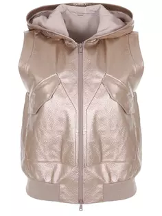Жилет кожаный Brunello Cucinelli