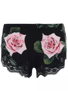 Шелковые шорты с кружевом Dolce & Gabbana