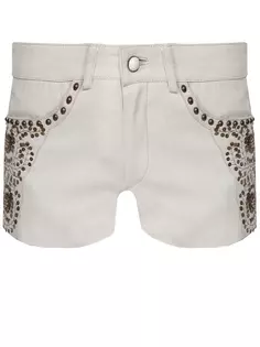 Шорты-мини кожаные с декором Isabel Marant