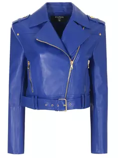 Куртка-косуха кожаная Balmain