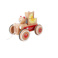 Каталки-игрушки Каталка-игрушка Classic World Машинка на веревочке Мишка с кубиками