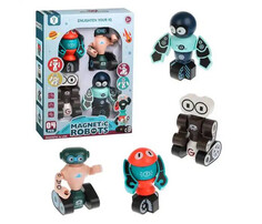 Конструкторы Конструктор Наша Игрушка магнитный Роботы 7 деталей