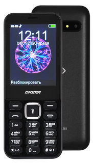 Мобильный телефон DIGMA Linx C281 Black (2 SIM)