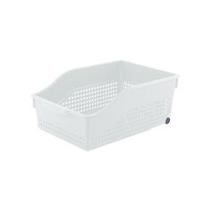 Контейнер Лофт белый 305х210х125мм на колесах широкий VIOLET V622006