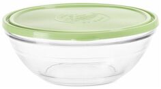 Салатник FRESHBOX 2.4л 23см круглый с зелёной крышкой DURALEX 9119AM06A1111