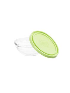 Салатник FRESHBOX 310мл 12см круглый с зелёной крышкой DURALEX 9115AM12A1111