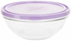 Салатник FRESHBOX 925мл 17см круглый с фиолетовой крышкой DURALEX 9123AM06A1111