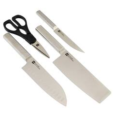 Набор стальных ножей HuoHou RUS Stainless Steel Kitchen Knife Set (3 ножа + ножницы + подставка) (46906) Xiaomi