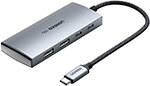 USB-концентратор 4 в 1 (хаб) Ugreen 2 х USB-C 3.1, 2 х USB A-3.1 (30758)