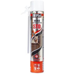 Пена монтажная Irfix, бытовая, 50 л, 750 мл, STD ЭРГО, летняя, 10003