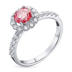 Кольцо из белого золота э0912кц06165300_pink ЭПЛ Даймонд