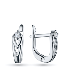 Серьги из серебра с бриллиантами э0601сг06210502 ЭПЛ Даймонд