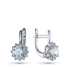Серьги из белого золота э4012сг05210007_white ЭПЛ Даймонд