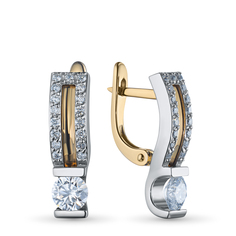 Серьги из желтого золота э4112сг11200377_white ЭПЛ Даймонд