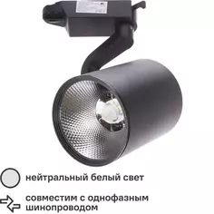 Трековый светильник светодиодный Traccia 30 Вт 12 м² цвет черный Arte Lamp