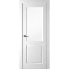 Дверь межкомнатная Австралия остеклённая эмаль цвет белый 70х200 см (с замком) Belwooddoors