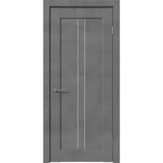 Дверь межкомнатная Сиэтл остекленная ПВХ ламинация цвет лофт темный 70x200 см (с замком и петлями) VFD