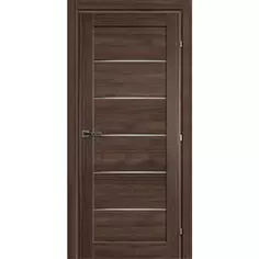 Дверь межкомнатная Люмина Ноче остекленная CPL ламинация цвет коричневый 90x200 см (с замком и петлями) КРАСНОДЕРЕВЩИК