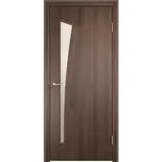 Дверь межкомнатная Белеза остеклённая финиш-бумага ламинация цвет дуб тёрнер коричневый 60x200 см Verda
