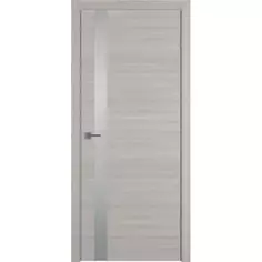 Дверь межкомнатная Канзас остекленная ПВХ ламинация цвет дуб европейский серый 60x200 см (с замком и петлями) VFD