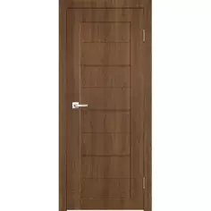 Дверь межкомнатная Тревизо глухая финиш-бумага ламинация цвет дуб тернер коричневый 60x200 см Verda