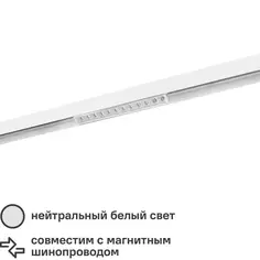 Светильник Arte Lamp Linea A4634PL-1WH светодиодный 15 Вт однофазный магнитный 4 м² цвет белый