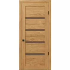 Дверь межкомнатная Наполи остекленная шпон цвет дуб натуральный 90x200 см Без бренда