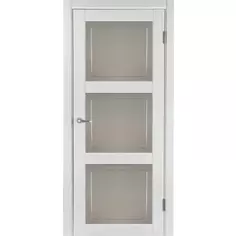 Дверь межкомнатная Адажио остекленная HardFlex ламинация цвет белый 60x200 см (с замком и петлями) МАРИО РИОЛИ