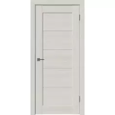 Дверь межкомнатная Дельта 2 остекленная ПВХ ламинация цвет нордик 60x200 см (с замком и петлями) VFD