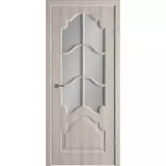 Дверь межкомнатная Венеция остекленная ПВХ ламинация цвет дуб фраппе 60x200 см (с замком и петлями) VFD