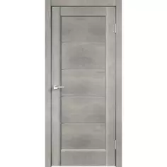 Дверь межкомнатная Сохо остеклённая ПВХ ламинация цвет лофт светлый 70x200 см (с замком и петлями) Velldoris