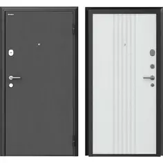 Дверь входная металлическая Премиум New 98x205 см правая белый Doorhan