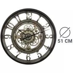 Часы настенные Atmosphera Meca круглые пластик цвет серый ø51 см
