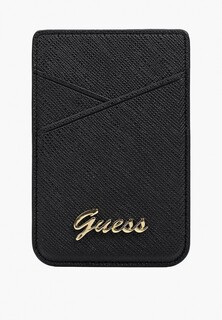 Кредитница Guess Магн. бумажник Wallet Cardslot Magsafe Saffiano Script logo Black